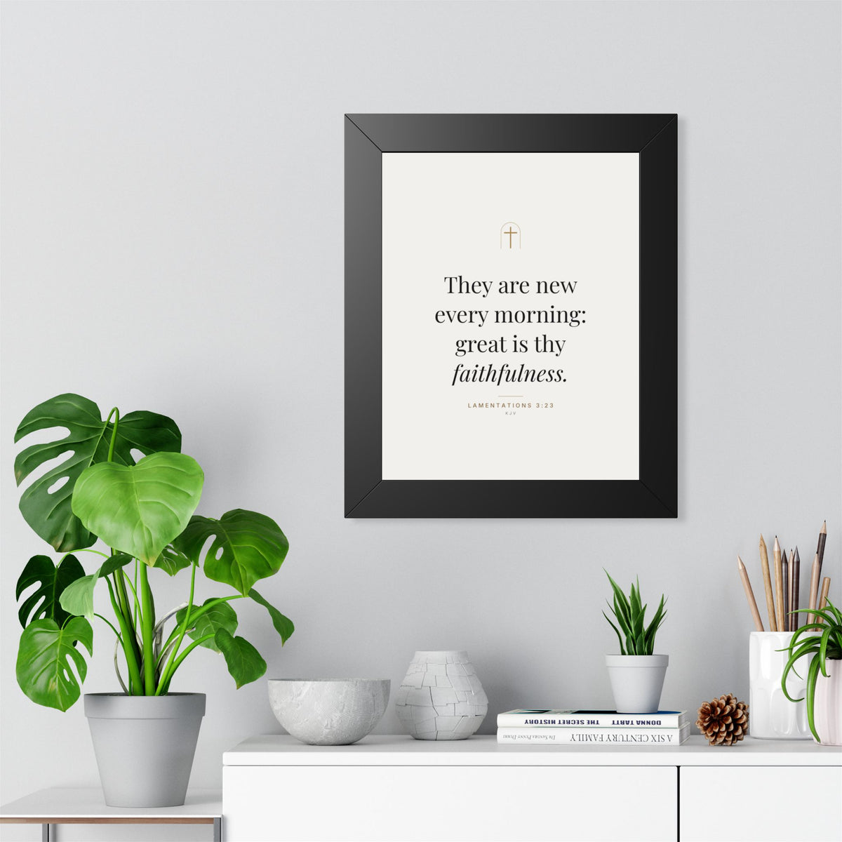 New Every Morning Framed Print – Lamentations 3:23