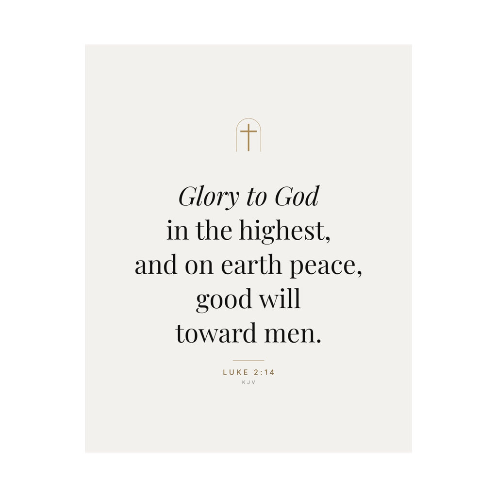 Glory to God Print – Luke 2:14 (Unframed)