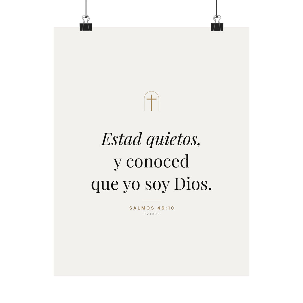 Be Still Print – Psalm 46:10, Unframed (Spanish Edition)