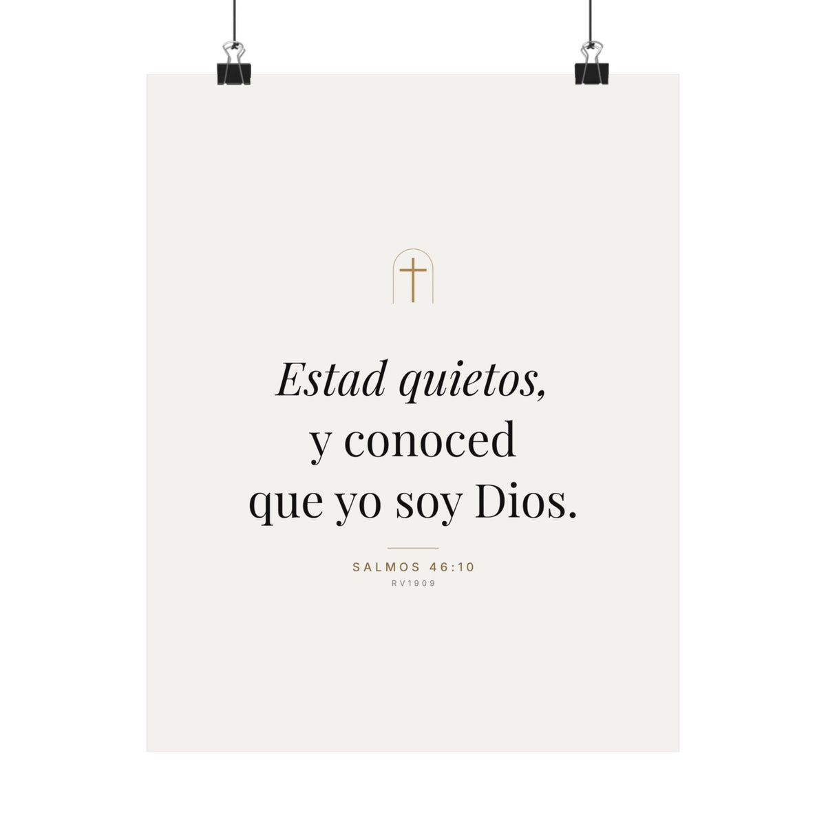Be Still Print – Psalm 46:10, Unframed (Spanish Edition)