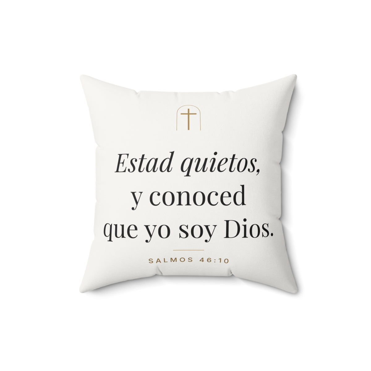 Be Still Throw Pillow – Psalm 46:10 (Spanish Edition)