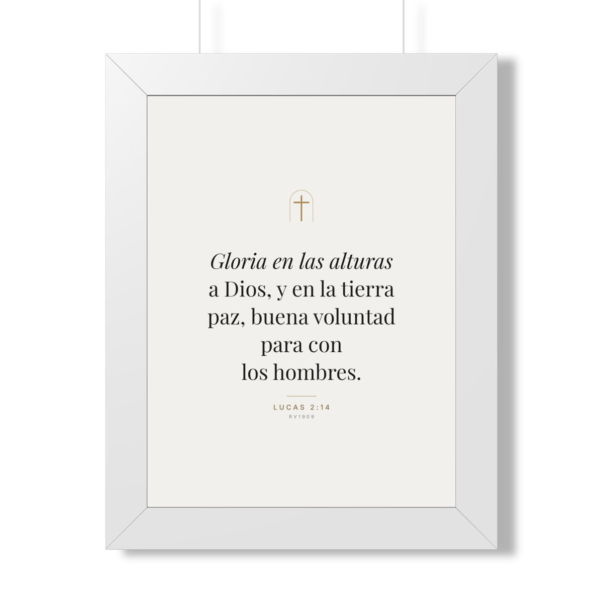 Glory to God Framed Print – Luke 2:14 (Spanish Edition)