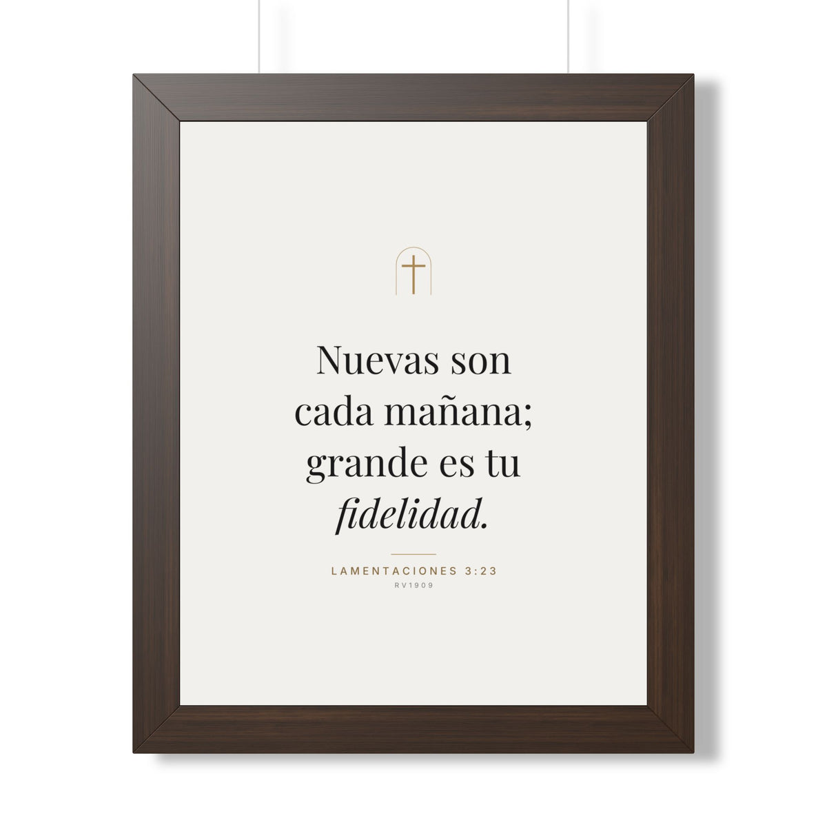 New Every Morning Framed Print – Lamentations 3:23 (Spanish Edition)
