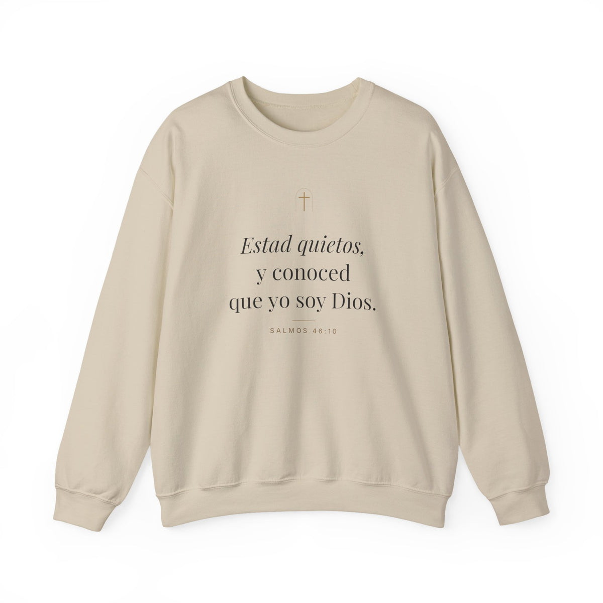 Be Still Crewneck Sweatshirt – Psalm 46:10 (Spanish Edition)