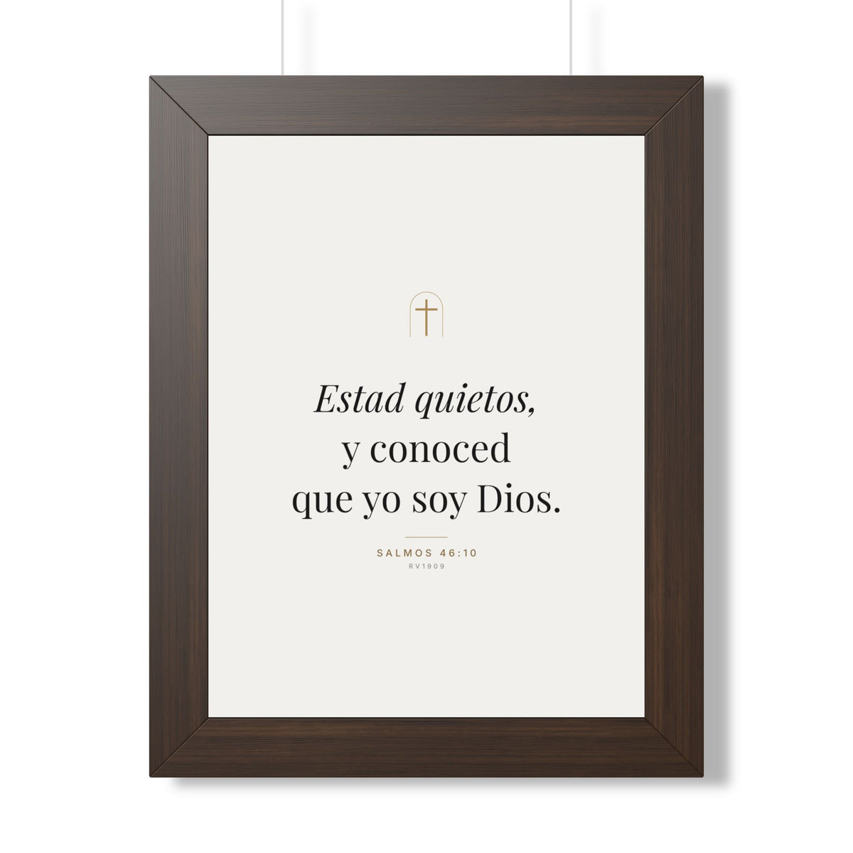 Be Still Framed Print – Psalm 46:10 (Spanish Edition)