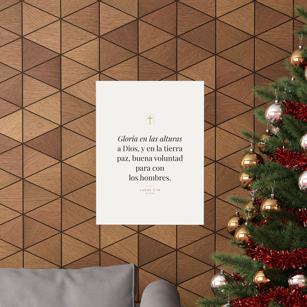 Glory to God Print – Luke 2:14, Unframed (Spanish Edition)