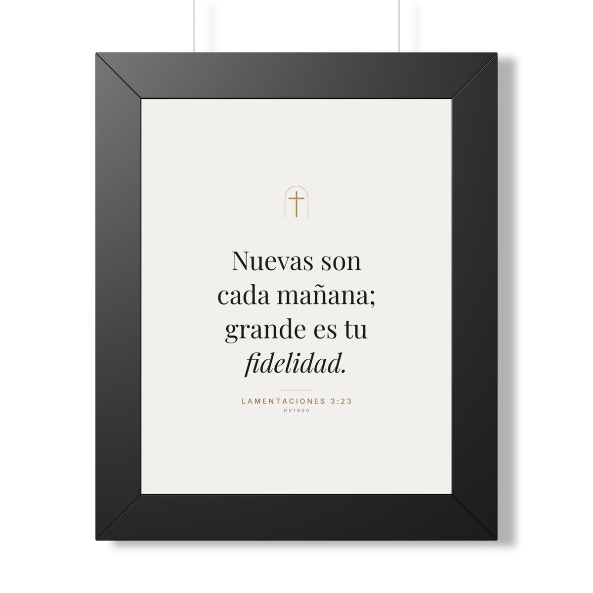 New Every Morning Framed Print – Lamentations 3:23 (Spanish Edition)