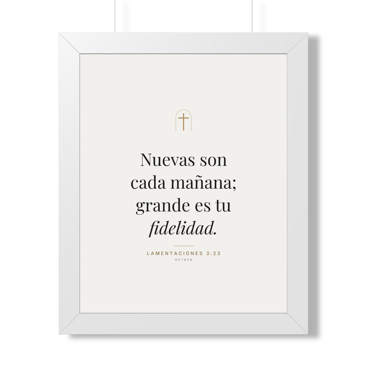 New Every Morning Framed Print – Lamentations 3:23 (Spanish Edition)