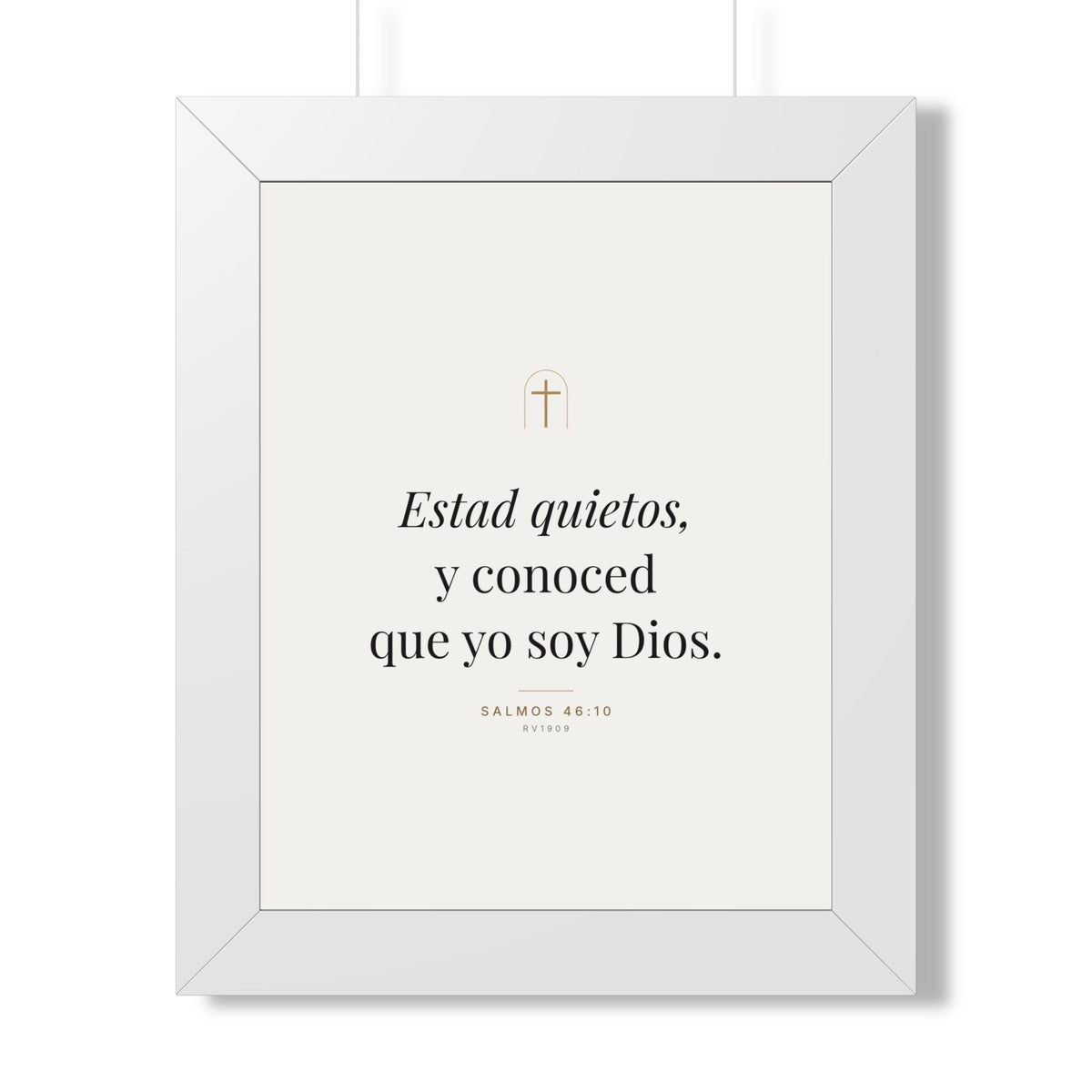Be Still Framed Print – Psalm 46:10 (Spanish Edition)