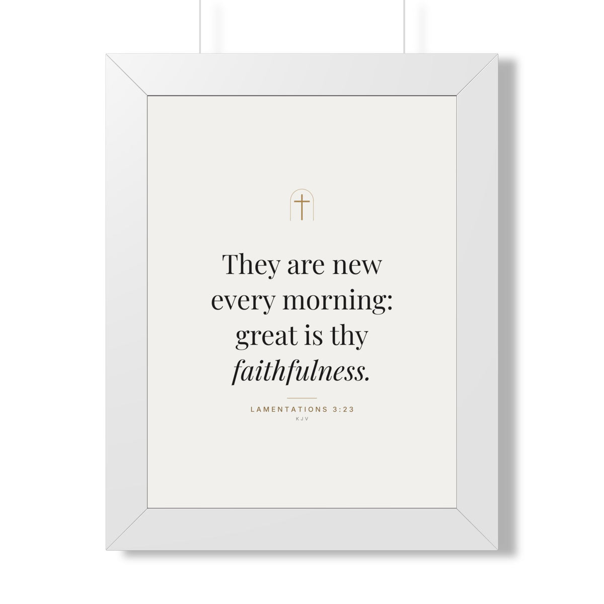 New Every Morning Framed Print – Lamentations 3:23