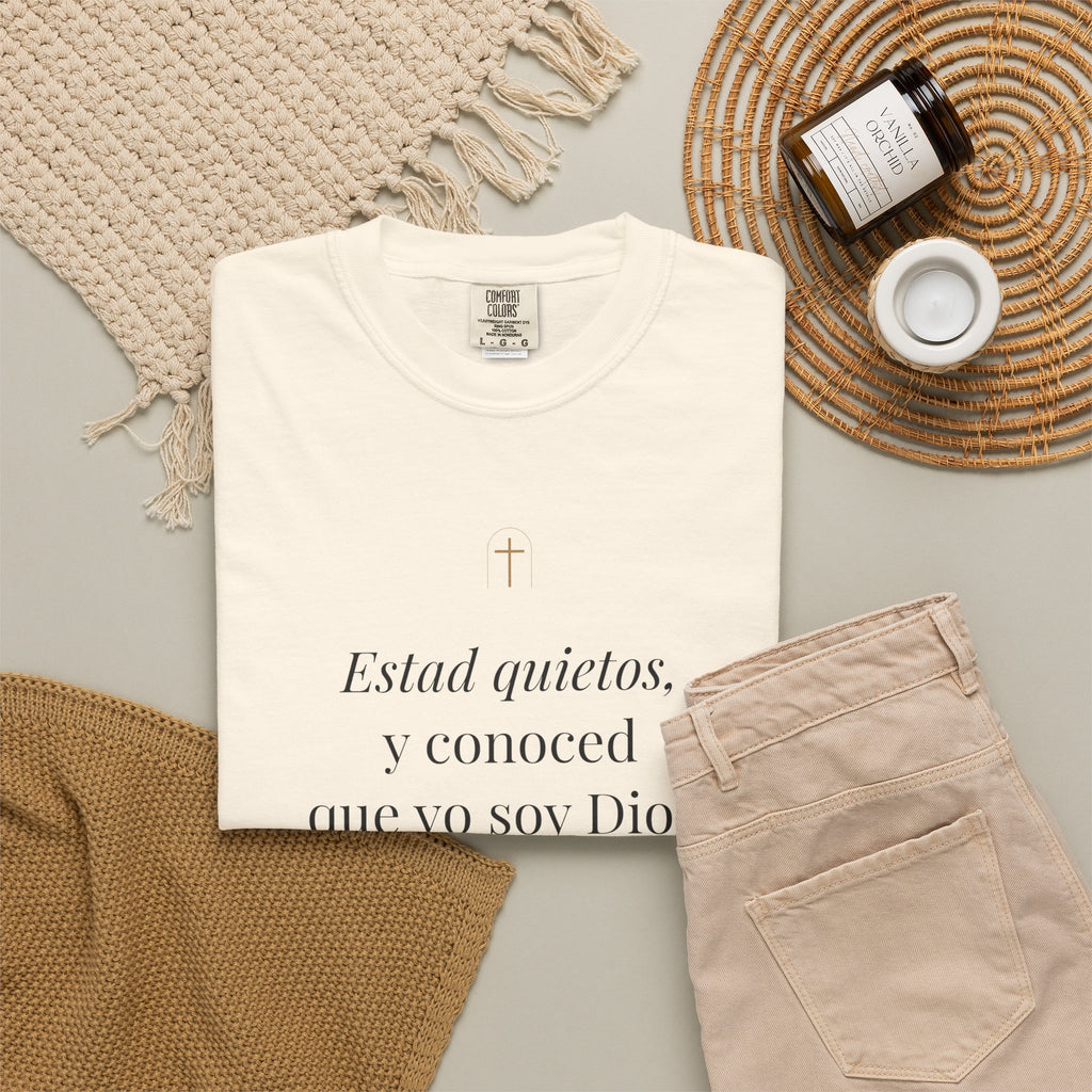 Be Still Tee – Psalm 46:10 (Spanish Edition)