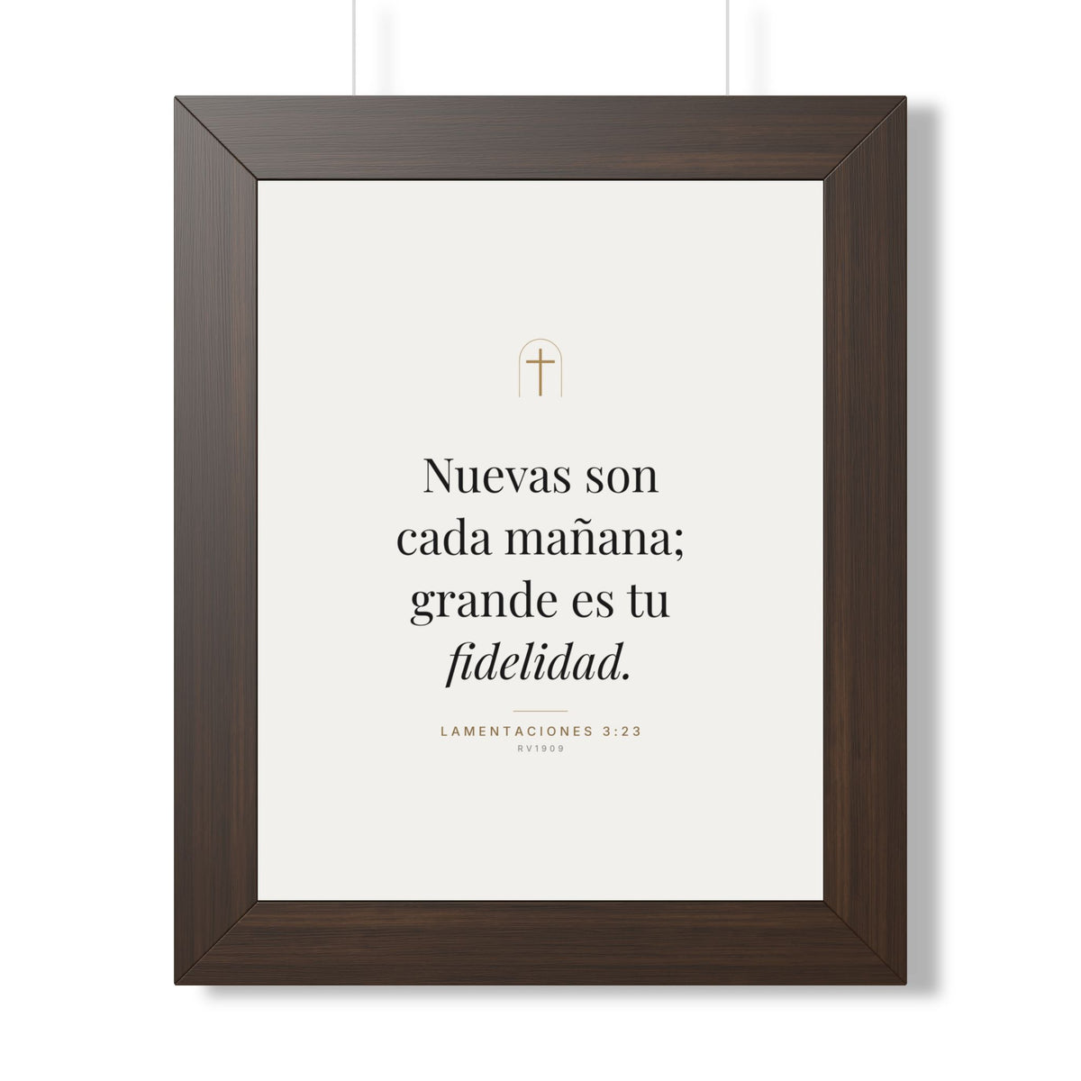 New Every Morning Framed Print – Lamentations 3:23 (Spanish Edition)