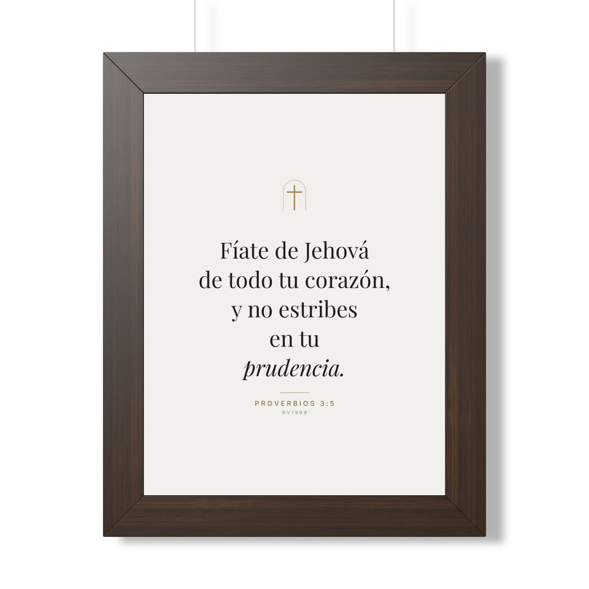 Trust in the Lord Framed Print – Proverbs 3:5 (Spanish Edition)