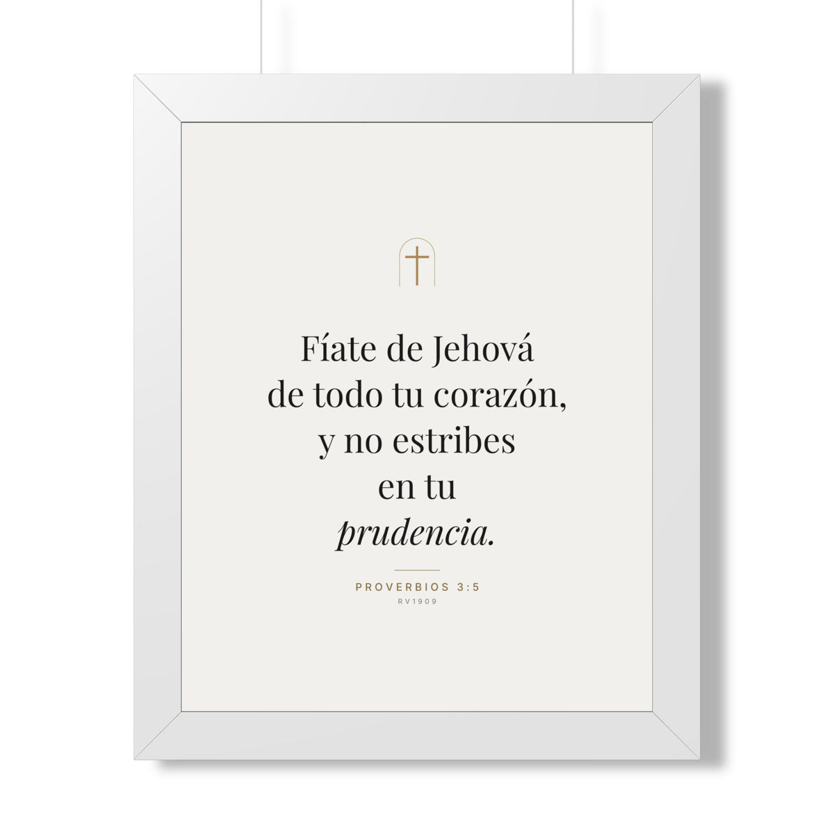 Trust in the Lord Framed Print – Proverbs 3:5 (Spanish Edition)