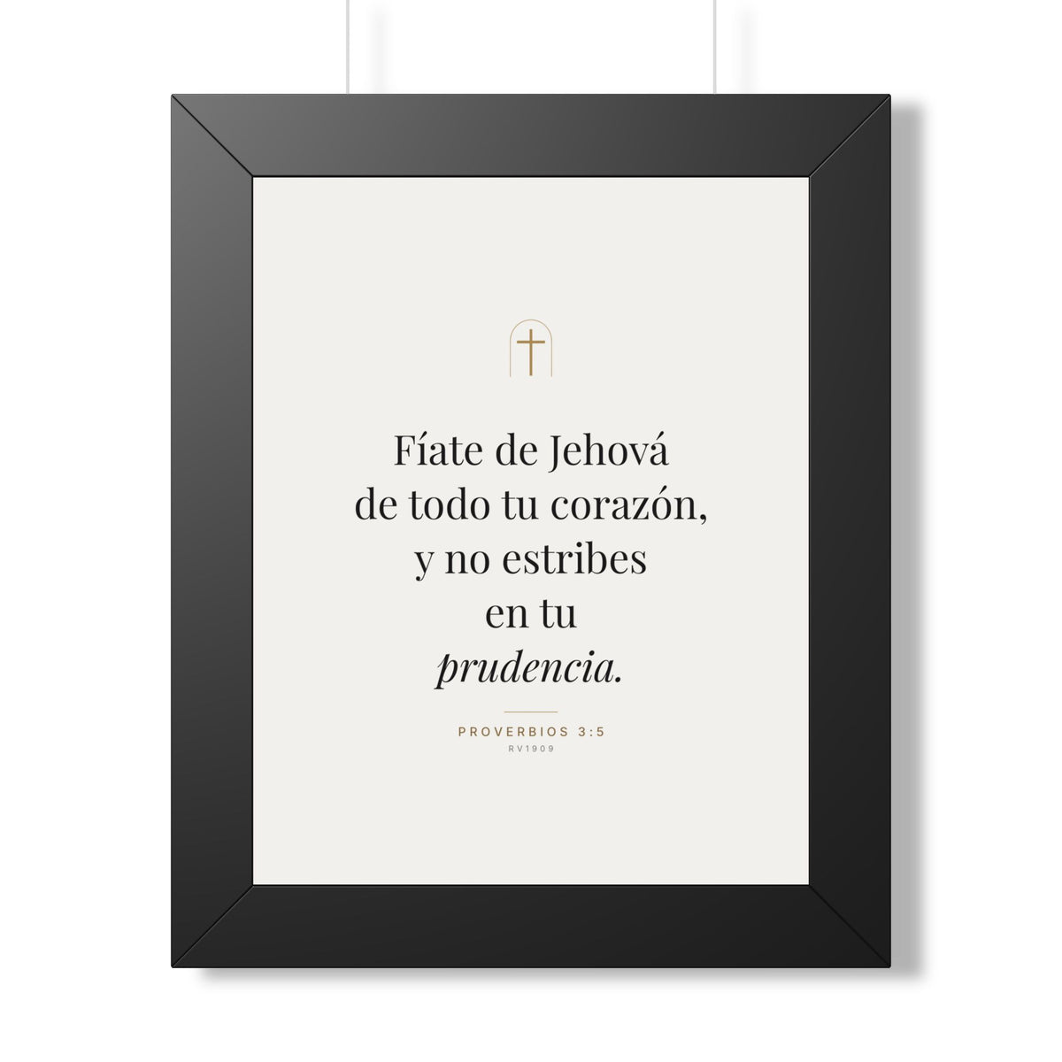 Trust in the Lord Framed Print – Proverbs 3:5 (Spanish Edition)