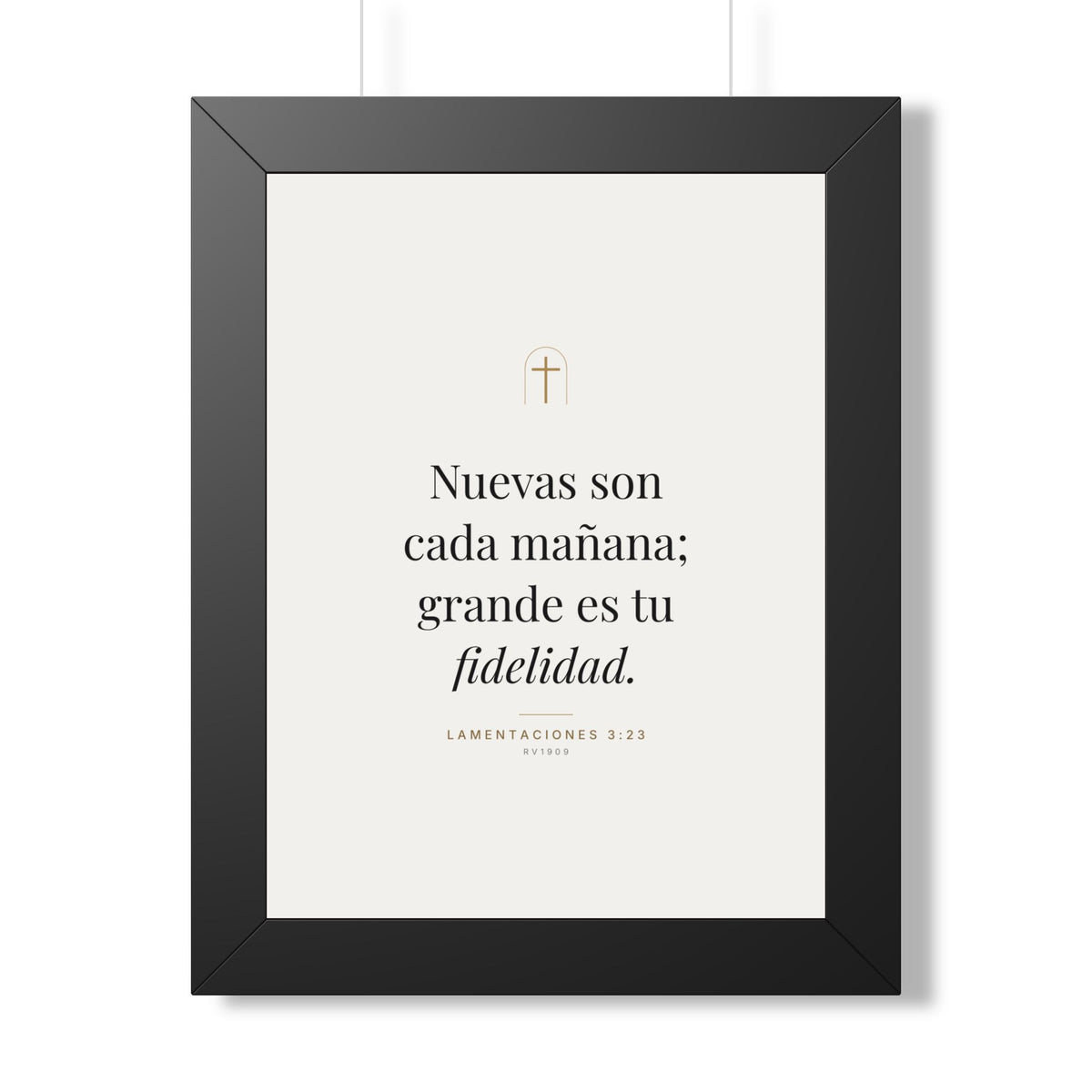 New Every Morning Framed Print – Lamentations 3:23 (Spanish Edition)