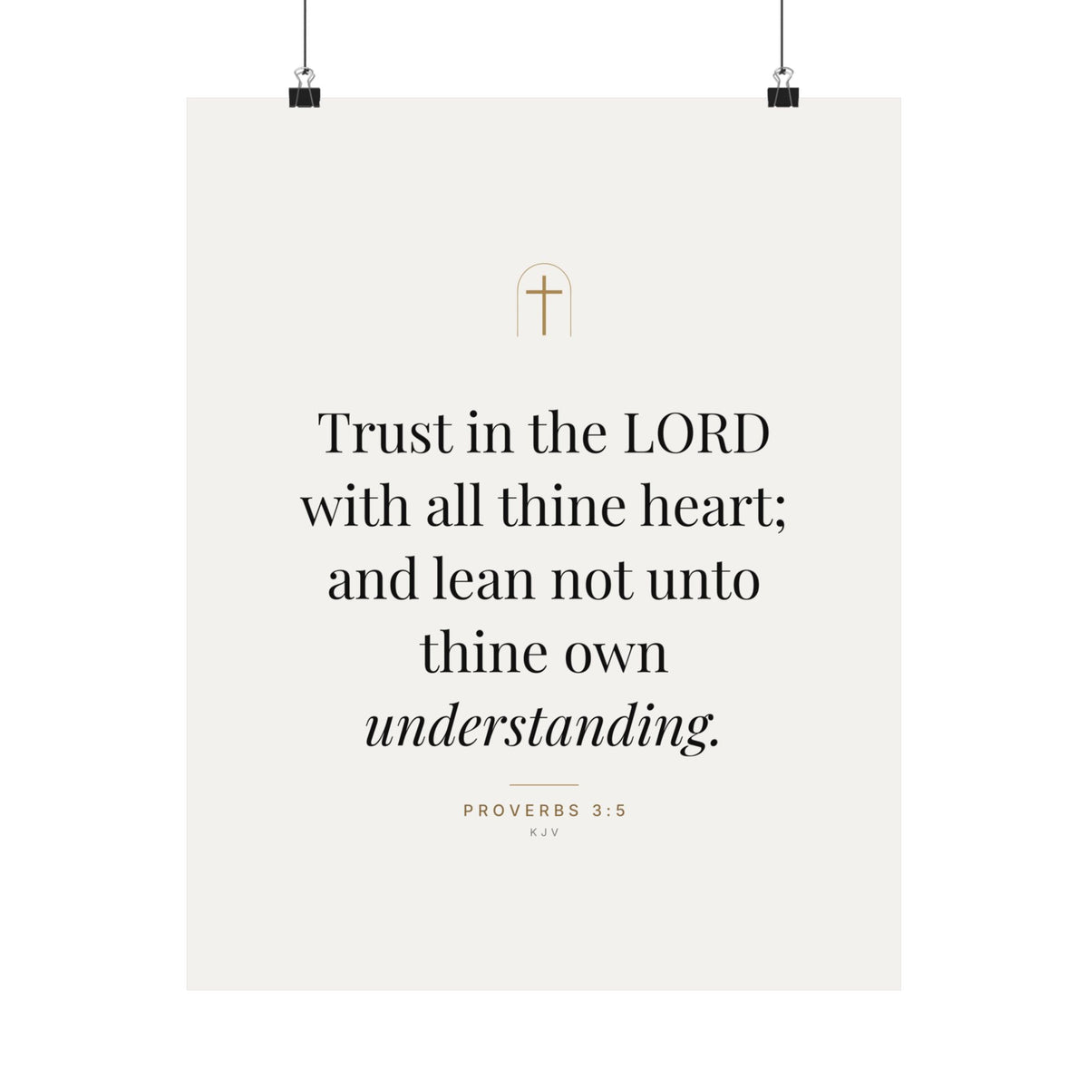 Trust in the Lord Print – Proverbs 3:5 (Unframed)