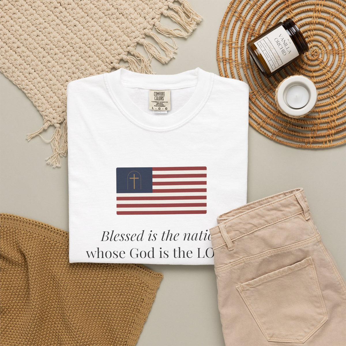Blessed Is the Nation Tee – Psalm 33:12