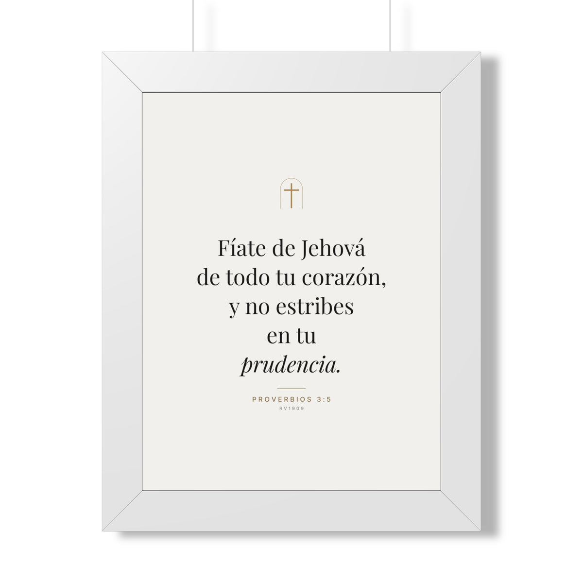 Trust in the Lord Framed Print – Proverbs 3:5 (Spanish Edition)