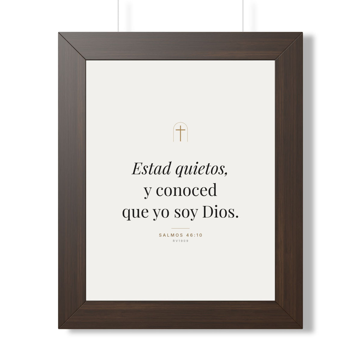 Be Still Framed Print – Psalm 46:10 (Spanish Edition)