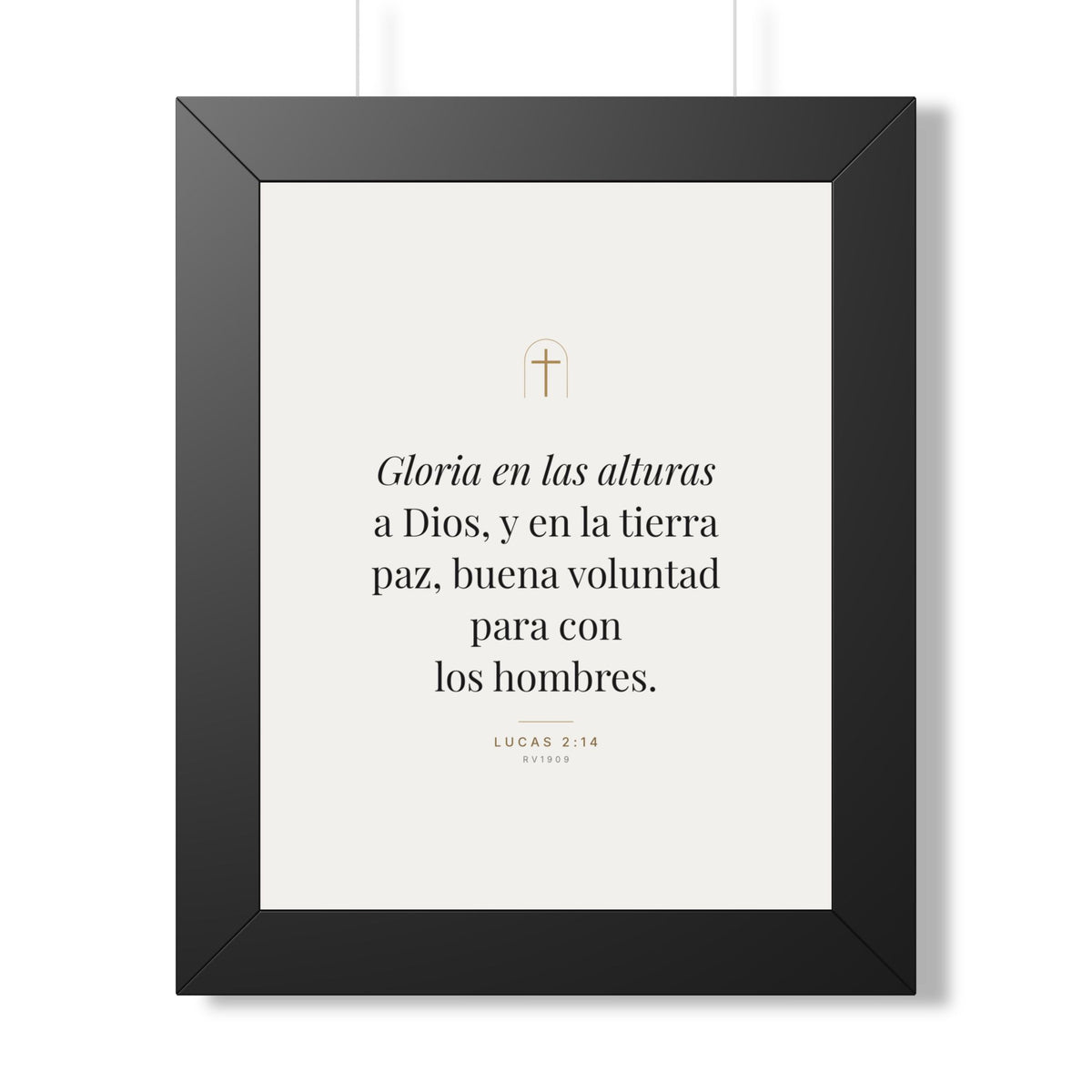 Glory to God Framed Print – Luke 2:14 (Spanish Edition)
