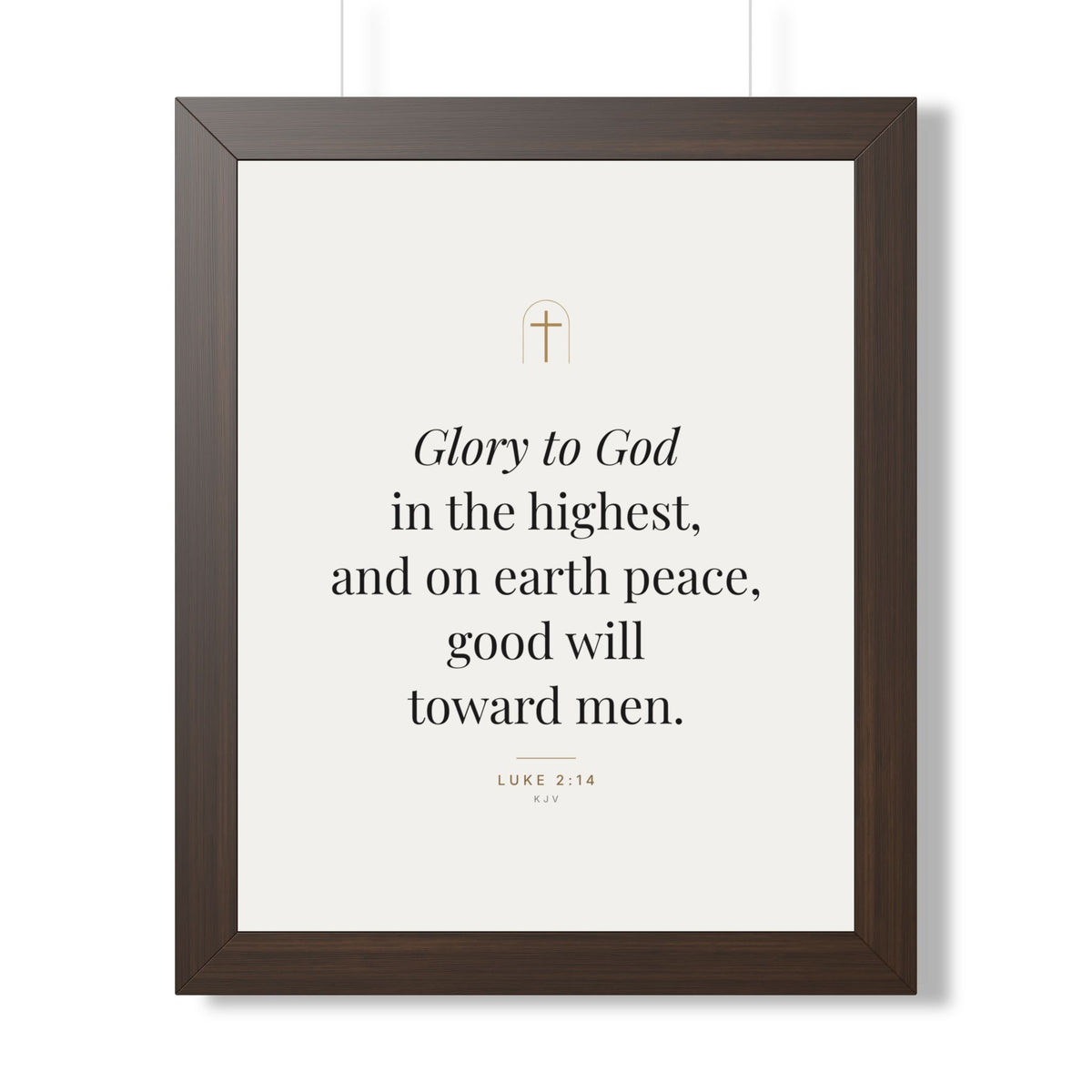 Glory to God Framed Print – Luke 2:14