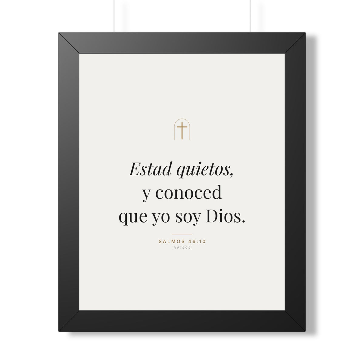 Be Still Framed Print – Psalm 46:10 (Spanish Edition)