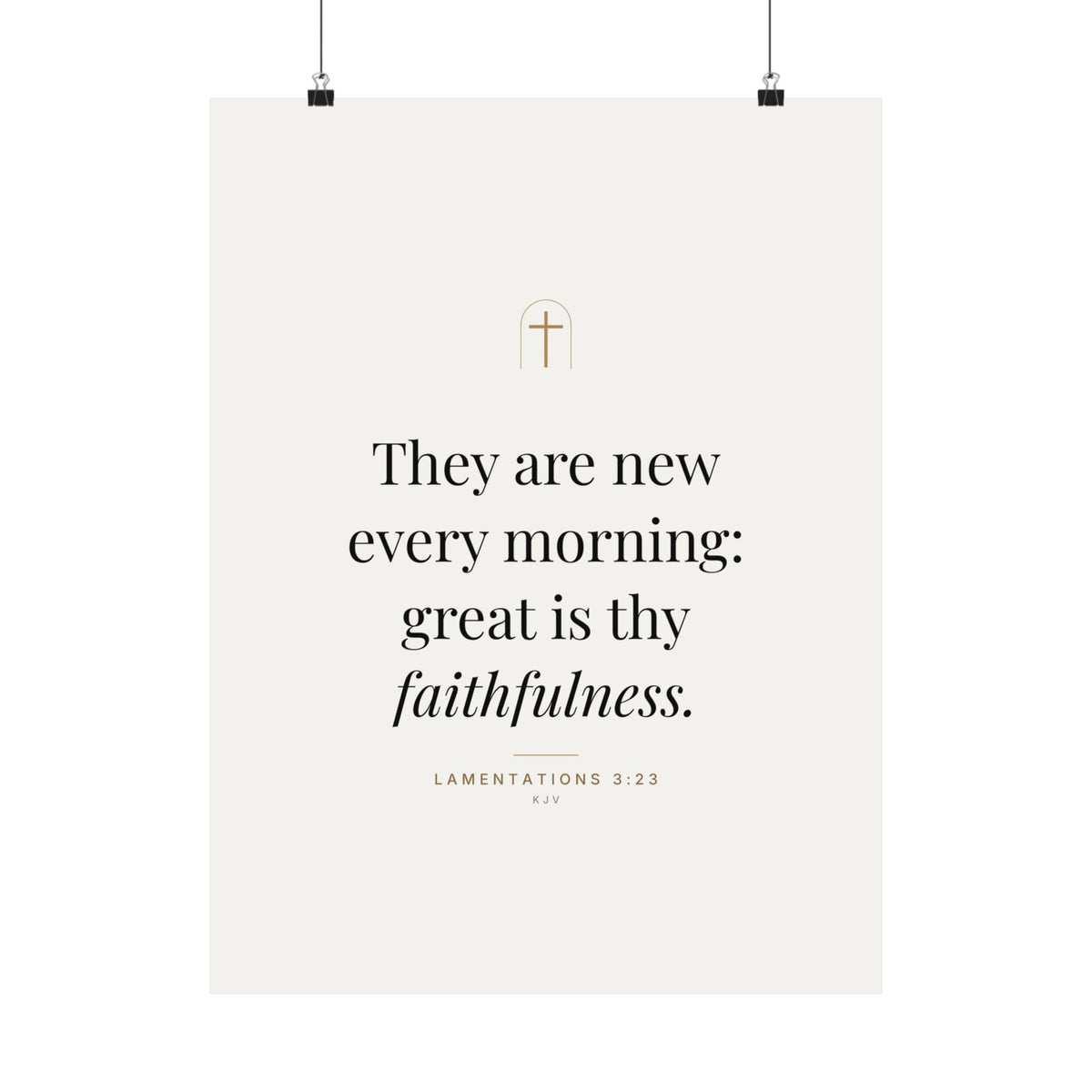 New Every Morning Print – Lamentations 3:23 (Unframed)