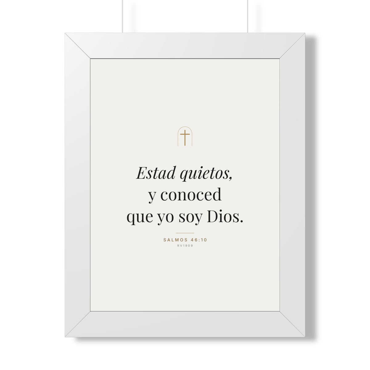Be Still Framed Print – Psalm 46:10 (Spanish Edition)