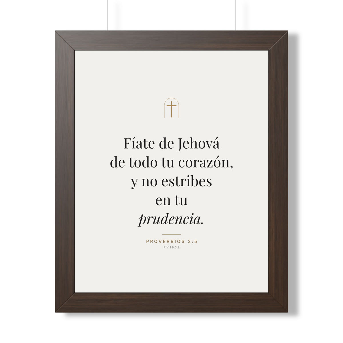 Trust in the Lord Framed Print – Proverbs 3:5 (Spanish Edition)