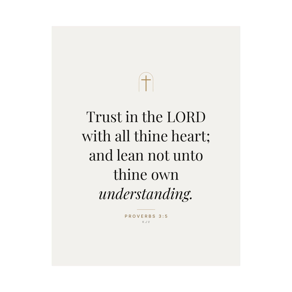 Trust in the Lord Print – Proverbs 3:5 (Unframed)