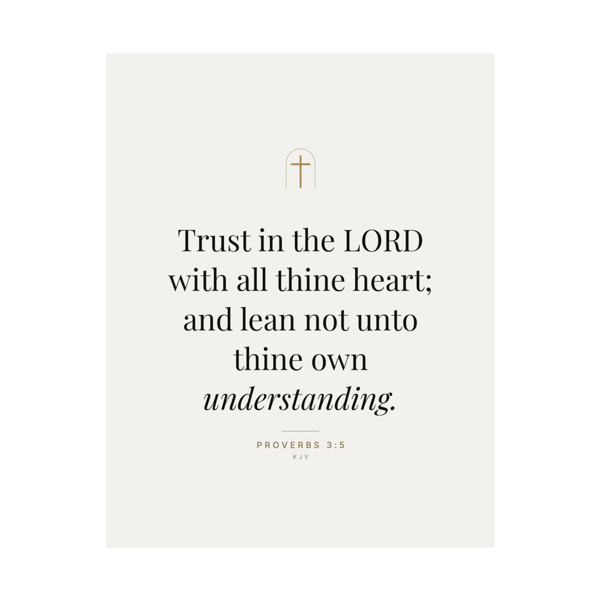 Trust in the Lord Print – Proverbs 3:5 (Unframed)