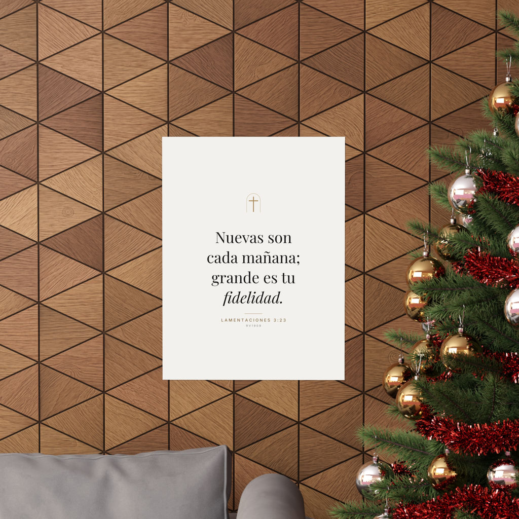 New Every Morning Print – Lamentations 3:23, Unframed (Spanish Edition)