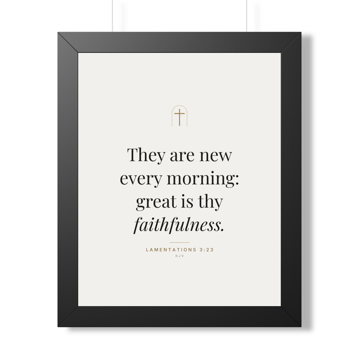 New Every Morning Framed Print – Lamentations 3:23