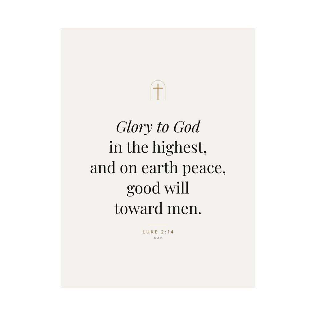 Glory to God Print – Luke 2:14 (Unframed)