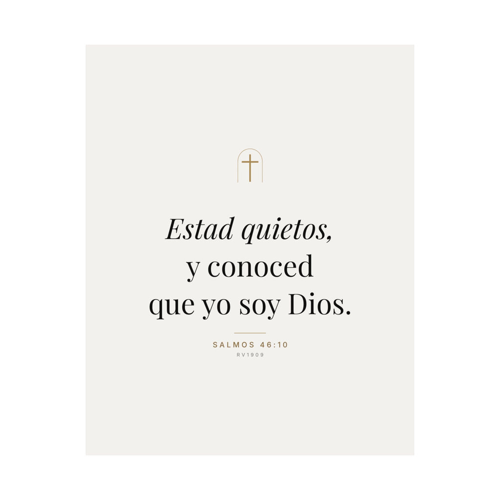 Be Still Print – Psalm 46:10, Unframed (Spanish Edition)