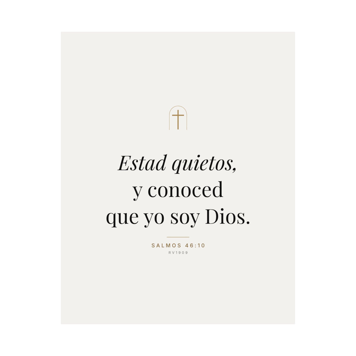Be Still Print – Psalm 46:10, Unframed (Spanish Edition)