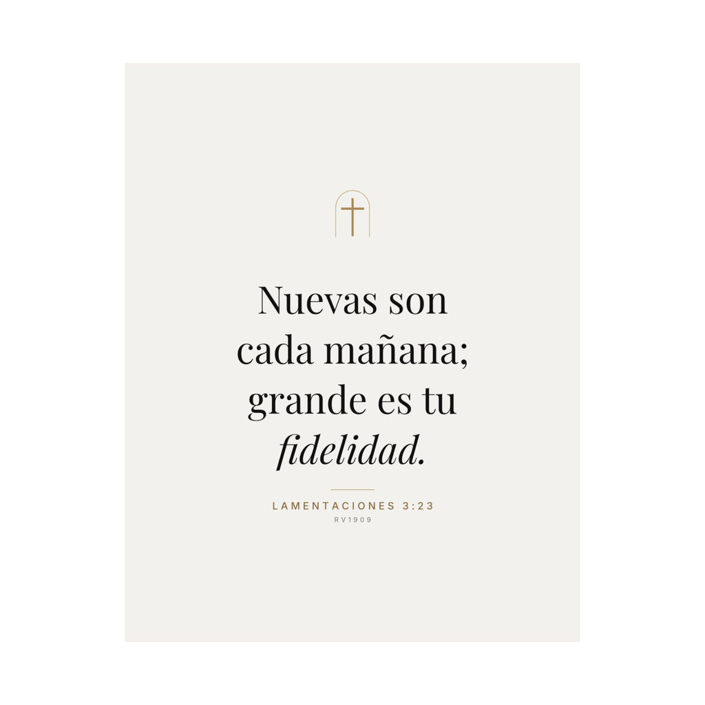 New Every Morning Print – Lamentations 3:23, Unframed (Spanish Edition)