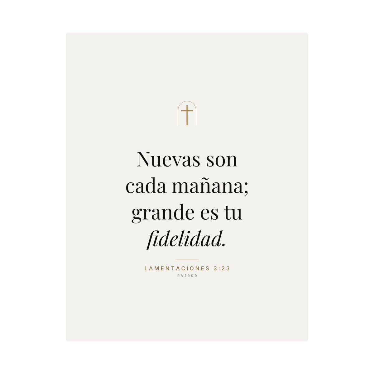 New Every Morning Print – Lamentations 3:23, Unframed (Spanish Edition)