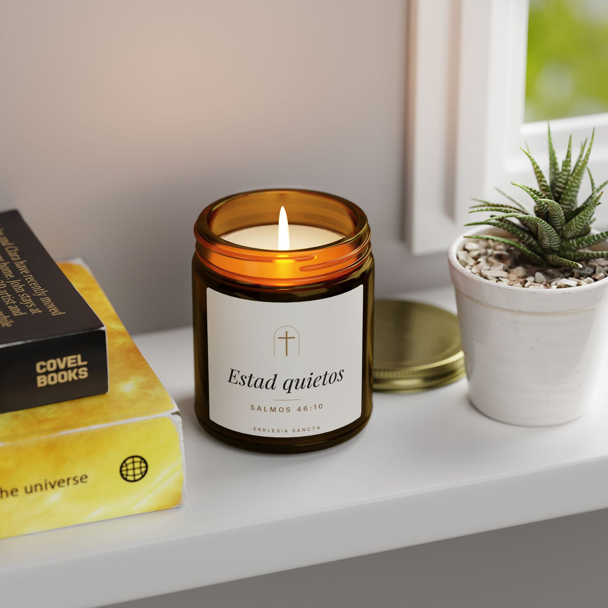 Be Still Candle – Psalm 46:10 (Spanish Edition)