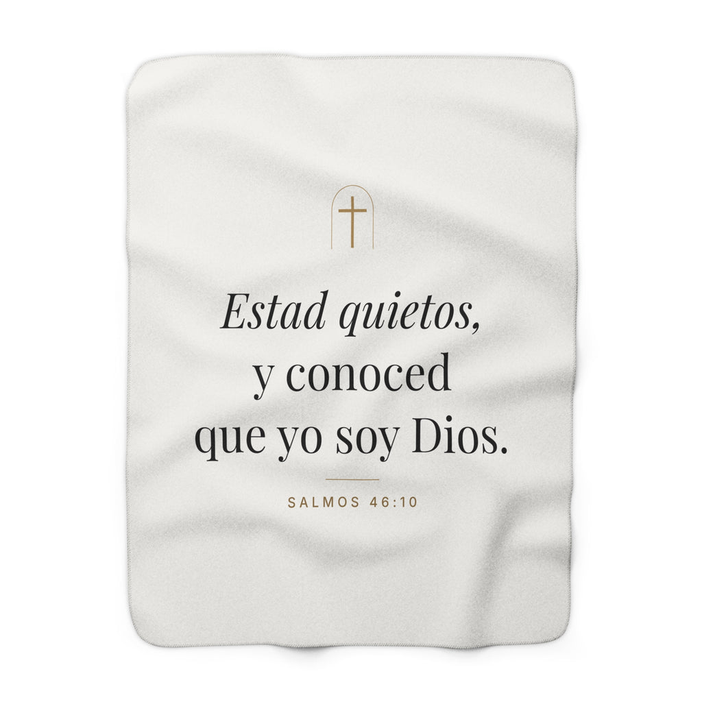 Be Still Sherpa Blanket – Psalm 46:10 (Spanish Edition)