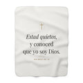 Be Still Sherpa Blanket – Psalm 46:10 (Spanish Edition)