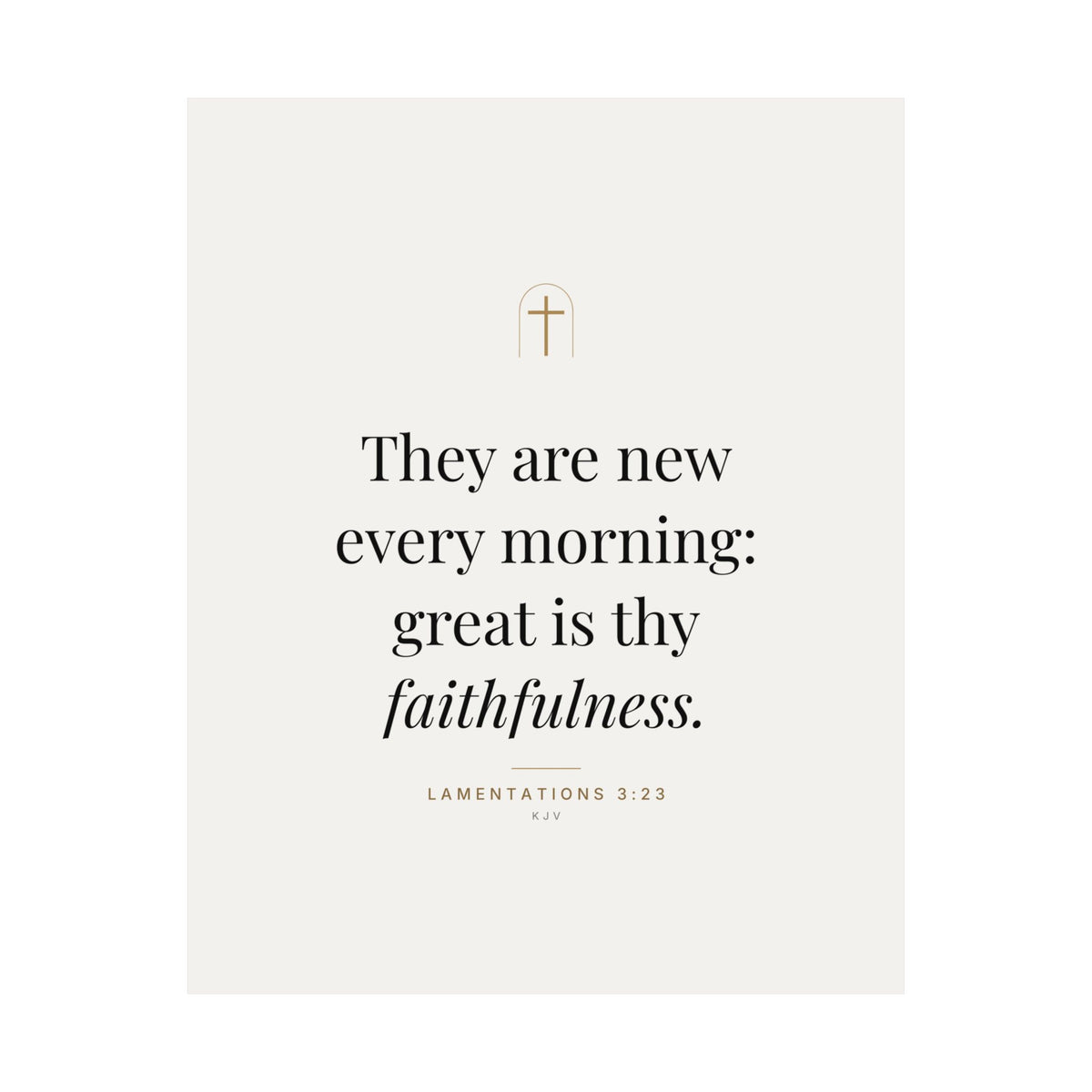 New Every Morning Print – Lamentations 3:23 (Unframed)