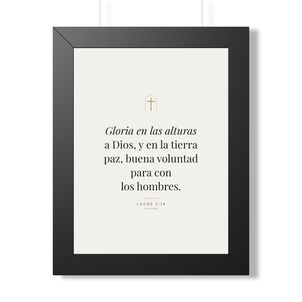 Glory to God Framed Print – Luke 2:14 (Spanish Edition)