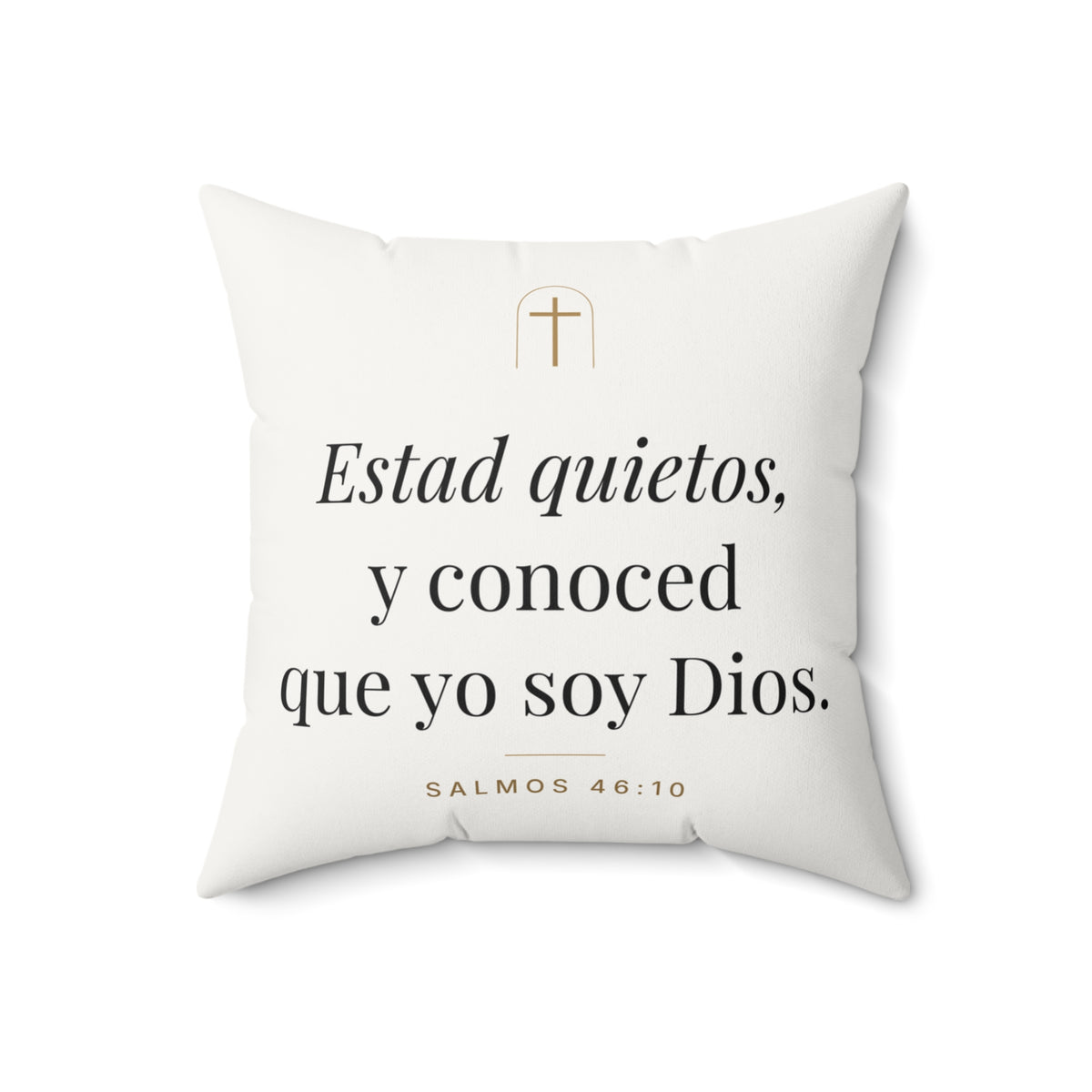Be Still Throw Pillow – Psalm 46:10 (Spanish Edition)