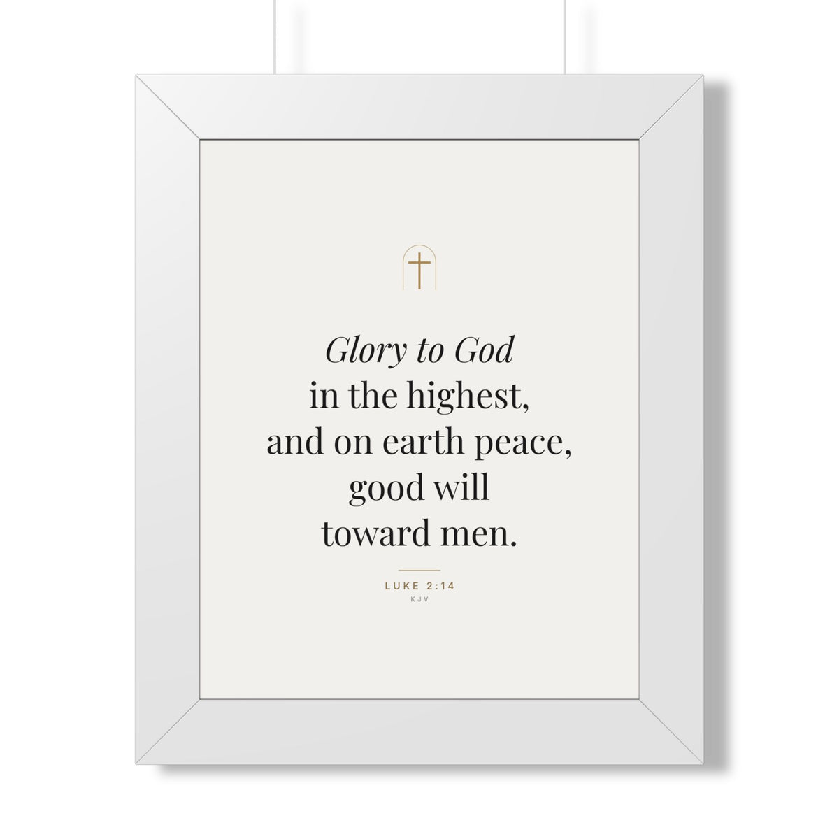 Glory to God Framed Print – Luke 2:14