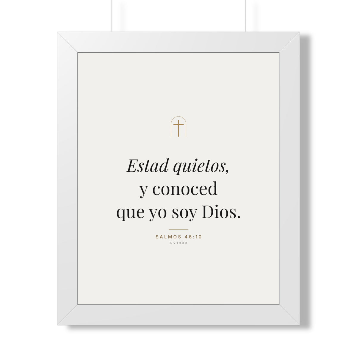 Be Still Framed Print – Psalm 46:10 (Spanish Edition)