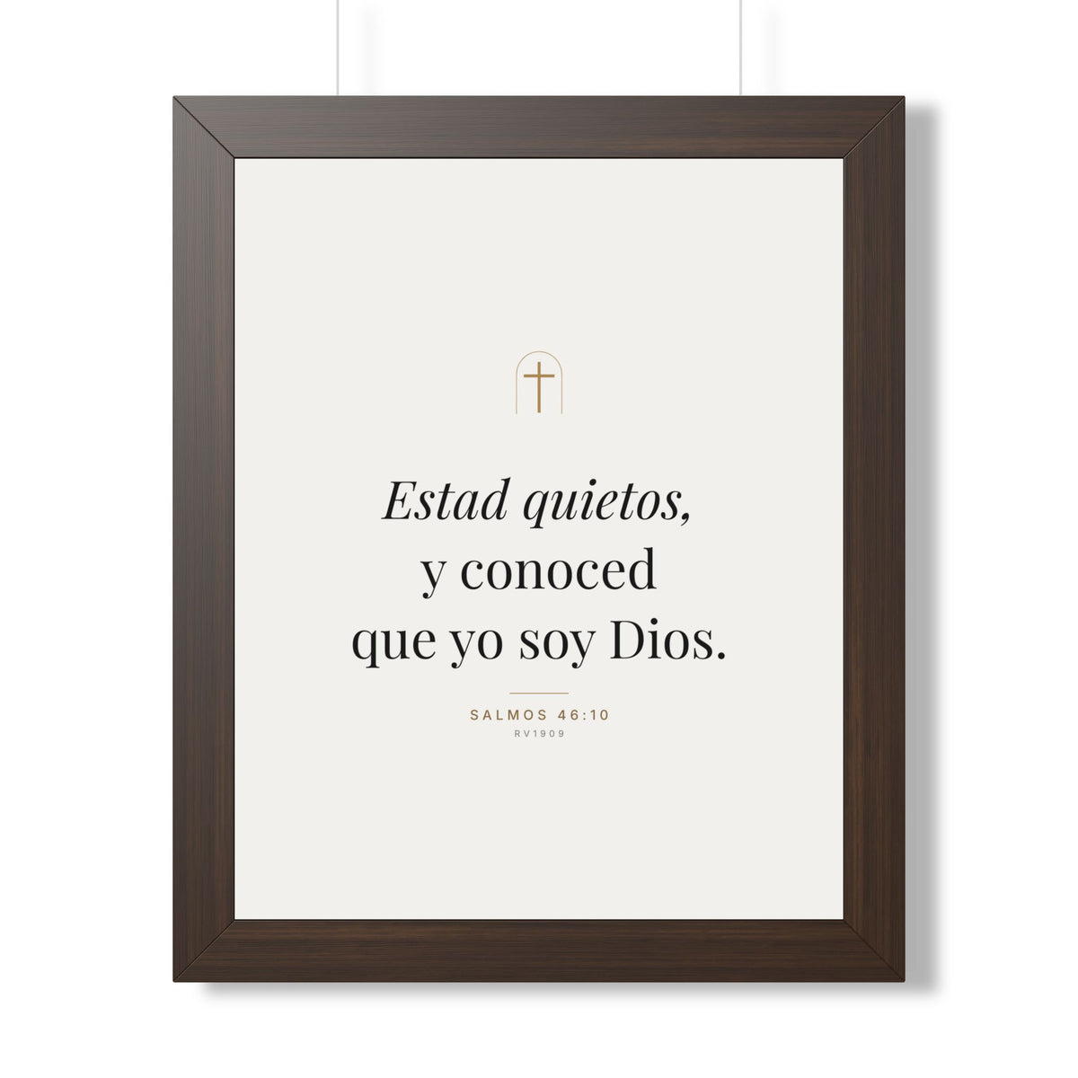 Be Still Framed Print – Psalm 46:10 (Spanish Edition)