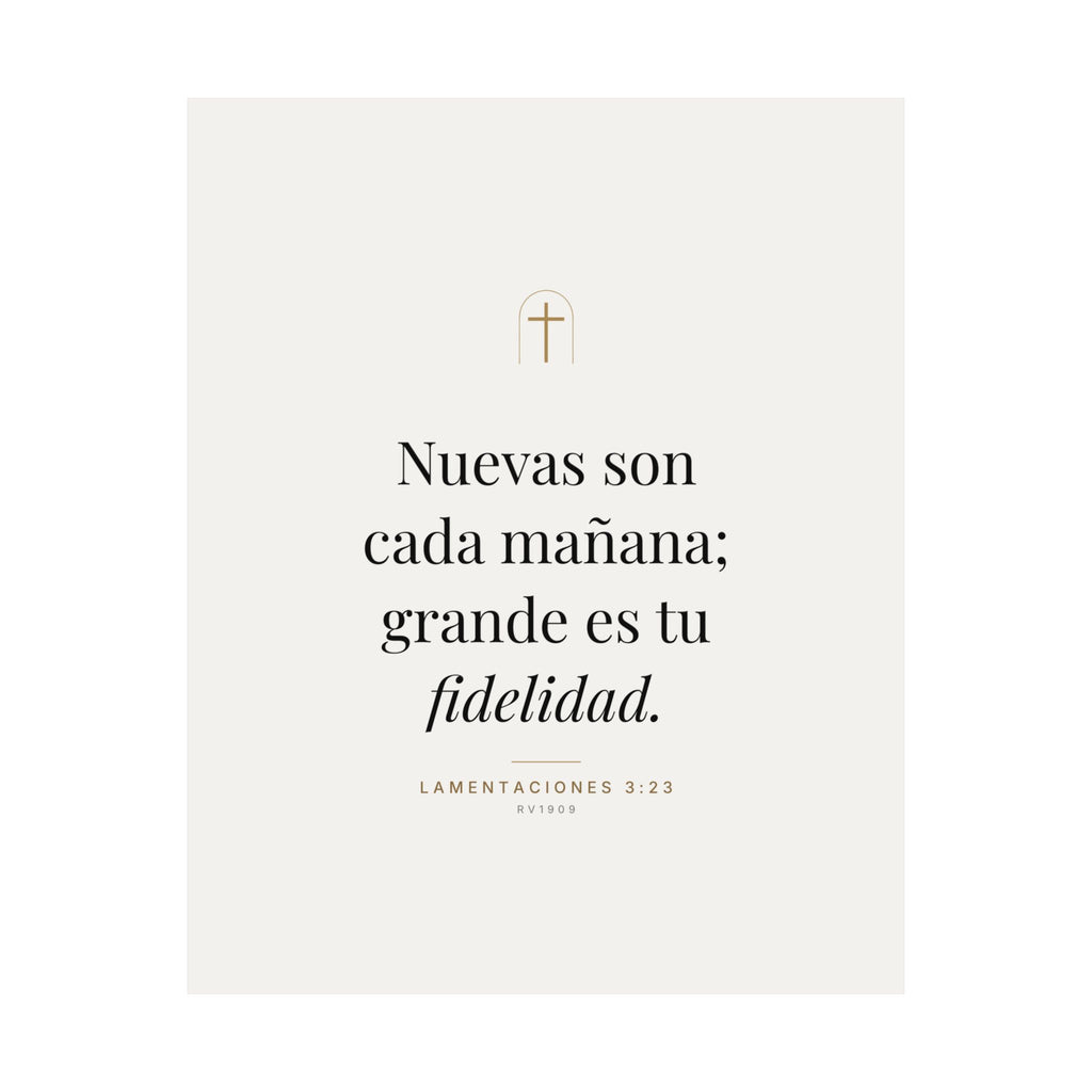 New Every Morning Print – Lamentations 3:23, Unframed (Spanish Edition)