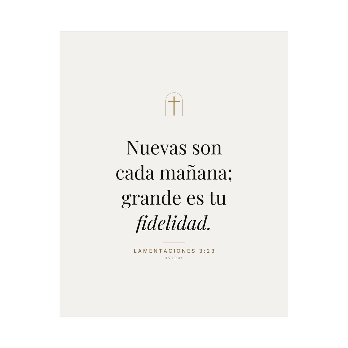 New Every Morning Print – Lamentations 3:23, Unframed (Spanish Edition)